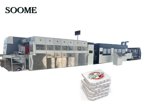 دستگاه ساخت جعبه چاپگر فلیکسو دستگاه برش - خط بسته بندی چاپ 4 رنگی